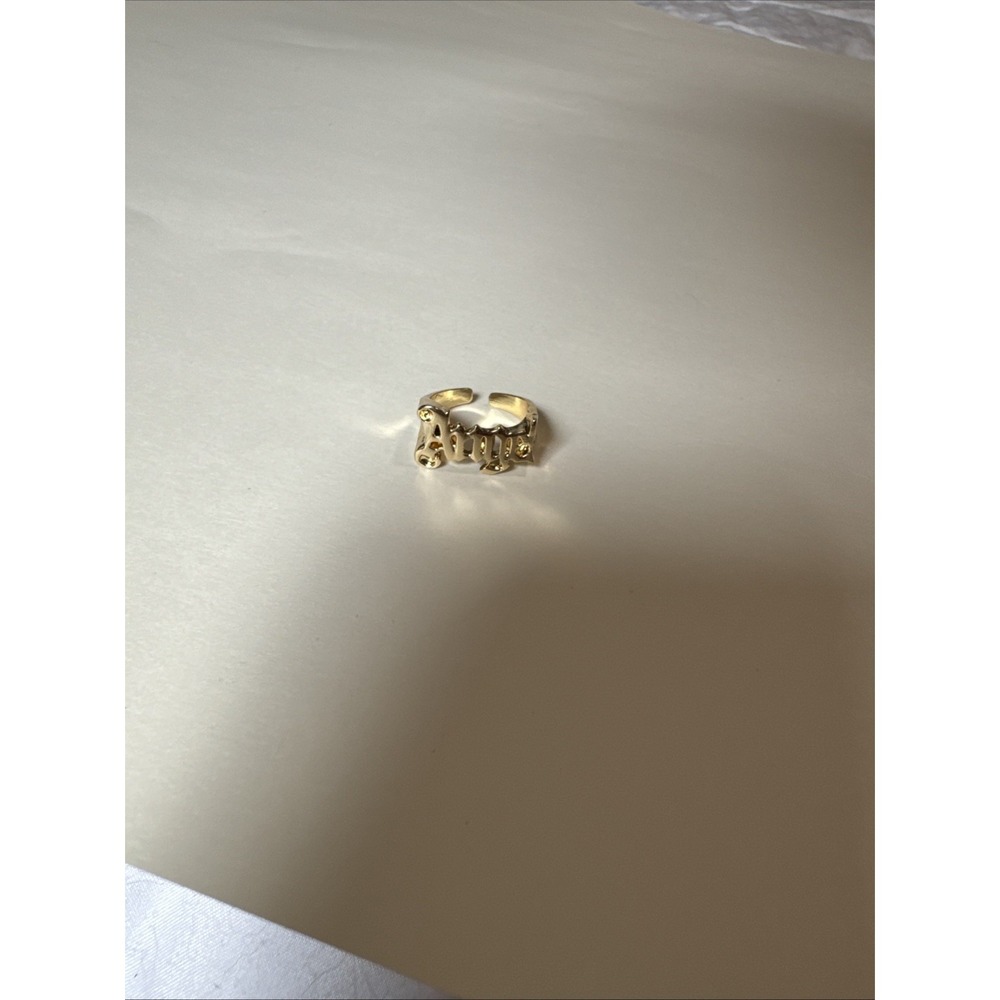 Gold Angel Ring Adjustable New - Picture 4 of 5